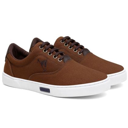 Imagem de Tenis Masculino Sapatenis Polo Joy Confortavel Casual Café