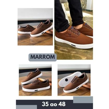 Imagem de Tenis Masculino Sapatenis Polo Joy Confortavel Casual Café
