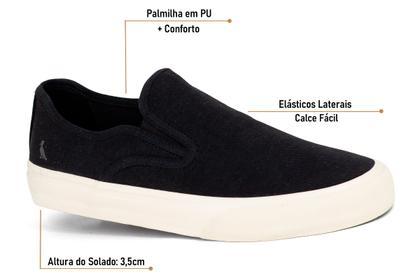 Imagem de Tênis Masculino Slip On Reserva Go Casual Mobi Elástico Conforto Original 754680001