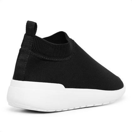 Imagem de Tenis Meia Feminino Caminhada Academia Sem Cadarço Confortável Preto