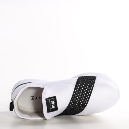Imagem de Tênis Meia Feminino Ramarim Slip On Branco