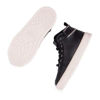 Imagem de Tênis Menina Pampili XT25 Cano Médio com Corrente Preto