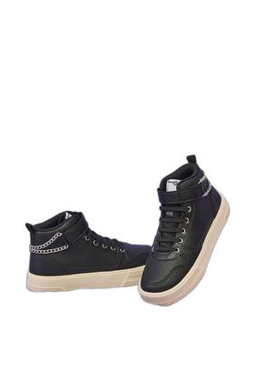 Imagem de Tênis Menina Pampili XT25 Cano Médio com Corrente Preto