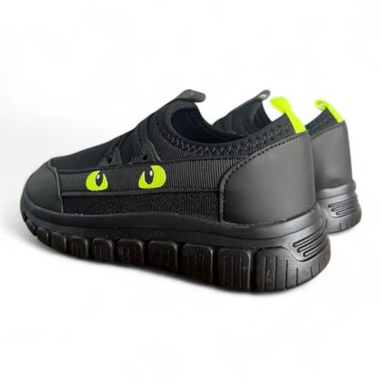 Imagem de Tênis Menino Infantil Novopé Olhos Dragão Preto Confortável