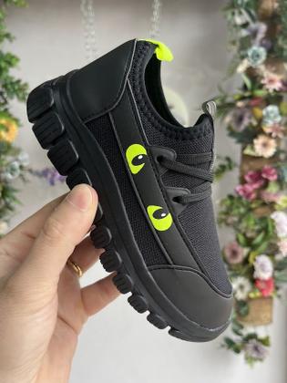Imagem de Tênis Menino Infantil Novopé Olhos Dragão Preto Confortável