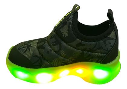 Imagem de Tenis Meninos Infantil Novopé Dino Led Calçe Facil Original