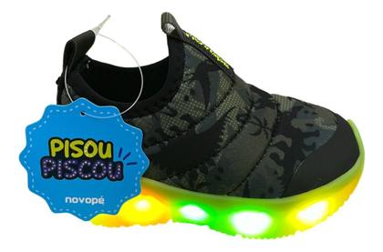 Imagem de Tenis Meninos Infantil Novopé Dino Led Calçe Facil Original