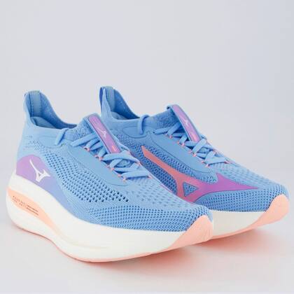 Imagem de Tênis Mizuno Neo Aura Knit Feminino Azul Claro
