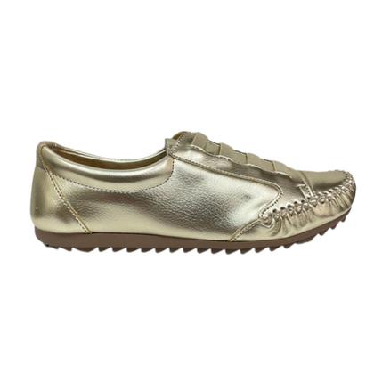 Imagem de Tênis Mocassim Casual Confort Ouro Light Moda Blogueira Casual 