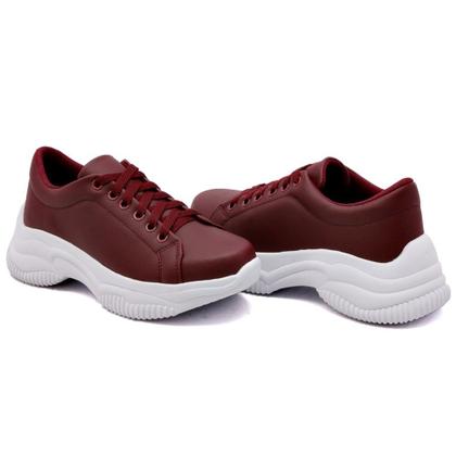 Imagem de Tênis Moda Casual Fashion Chunky Feminino com Cadarço Sola Leve Alta Estilo e Conforto