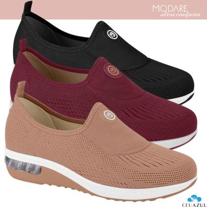 Imagem de Tênis Modare Feminino Esportivo Gaspea UltraConforto Ortopédico Calce Fácil Elástico Original