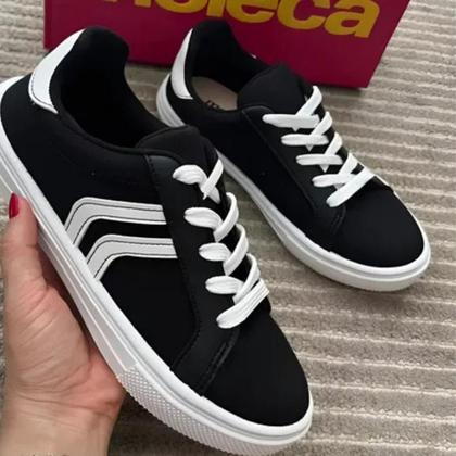 Imagem de Tênis Moleca Alpargatas Lona Sider Napa Feminino Cadarço Casual Adulto Confortável Original