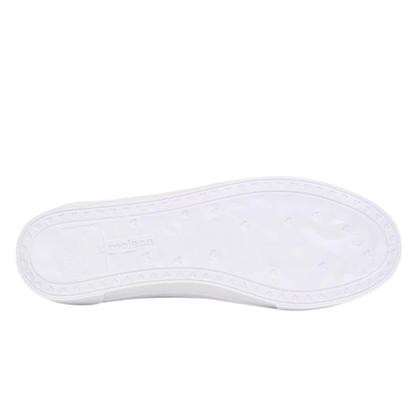 Imagem de Tênis Moleca Feminino Casual Minimalista Cadarços Branco