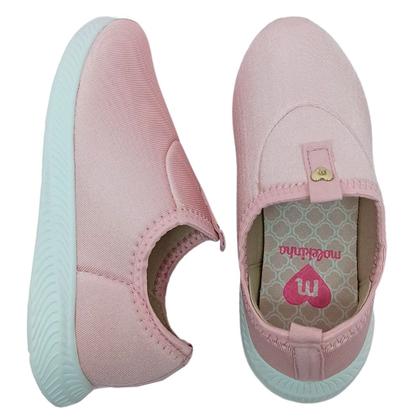 Imagem de Tênis Molekinha Feminino Infantil Coração Lycra Perola Casual