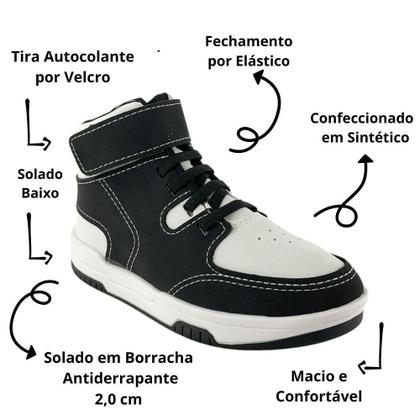 Imagem de Tênis Molekinho Infantil Masculino Cano Alto Elástico 2852114