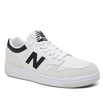 Imagem de Tênis New Balance 480 Low Branco e Preto Unissex