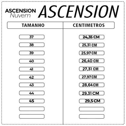 Imagem de Tenis Nuvem Ascension Esportivo Palmilha EVA Macio Academia