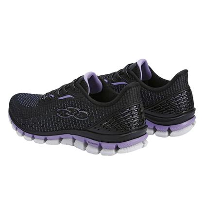 Imagem de Tênis Olympikus Estilo 2 Caminhada Preto e Roxo - Feminino