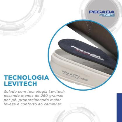 Imagem de Tênis Pegada Casual Couro Legitimo Leve 111902-08 Masculino