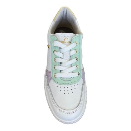 Imagem de Tênis Pegada Casual Feminino Em Couro 212511 Branco + Menta