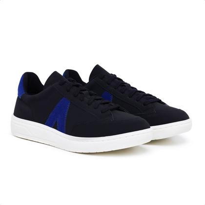 Imagem de Tenis Preto Feminino Moda com Azul Fashion Confort
