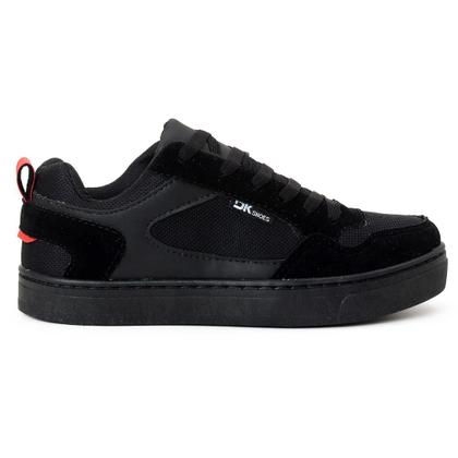 Imagem de Tênis Preto Skate Skatista Masculino Feminino Unissex Camurça Leve Confortável Sola Colada Costurada Envio Imediato