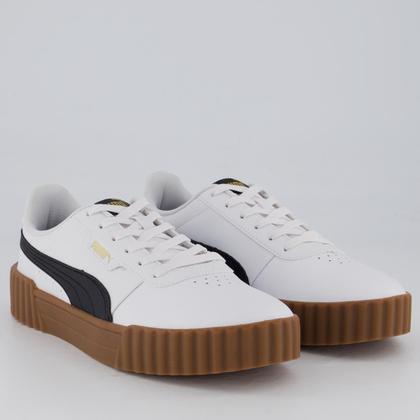 Imagem de Tênis Puma Carina 3.0 Feminino Branco e Marrom