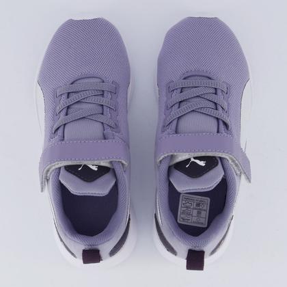 Imagem de Tênis Puma Flyer Runner Mesh Juvenil Lilás e Branc