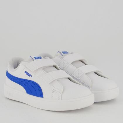 Imagem de Tênis Puma Rickie Classic V Infantil Branco e Azul