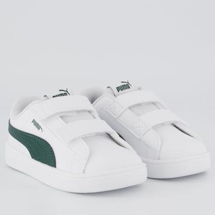 Imagem de Tênis Puma Rickie Classic V Infantil Branco e Verde