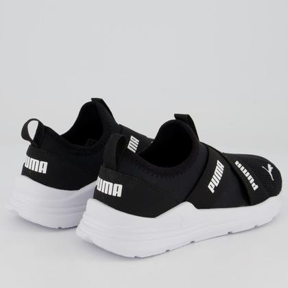Imagem de Tênis Puma Wired Run Slip-On PS BDP Infantil Preto