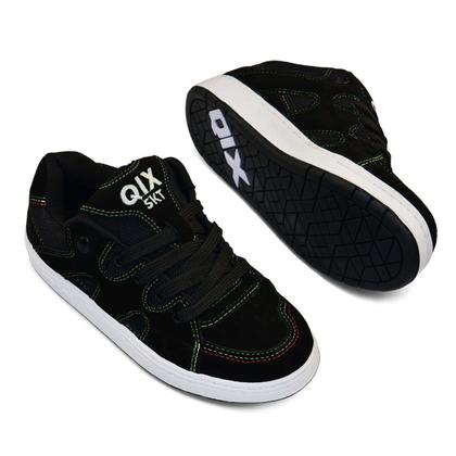 Tênis Qix Plaza 2 Reggae Preto Amarelo Vermelho - Tênis Esportivo