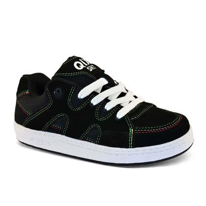 Tênis Qix Plaza 2 Reggae Preto Amarelo Vermelho - Tênis Esportivo