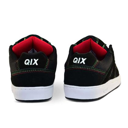 Tênis Qix Plaza 2 Reggae Preto Amarelo Vermelho - Tênis Esportivo