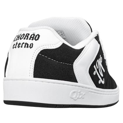 Imagem de Tênis Qix Unissex Camurça Chorão Lado B  Preto Branco