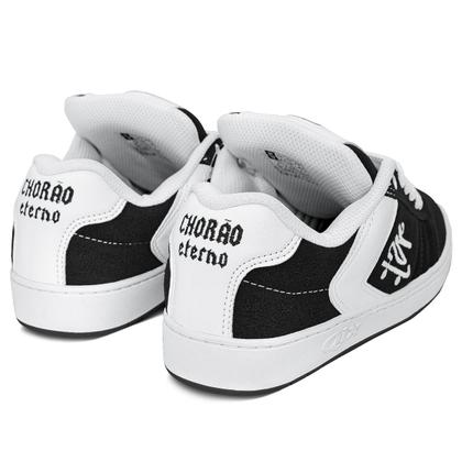 Imagem de Tênis Qix Unissex Camurça Chorão Lado B  Preto Branco