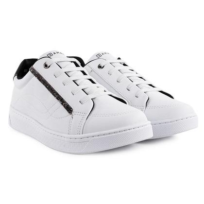 Imagem de Tênis Ramarim Flatform Cadarço Elástico Brilho 2487101 Branco