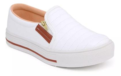 Imagem de Tênis Sapatênis Feminino Casual Sapatilha Slip On Com Zíper