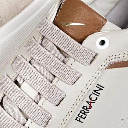 Imagem de Tenis Sapatênis Ferracini Logan Masculino Sneaker Areia Bege