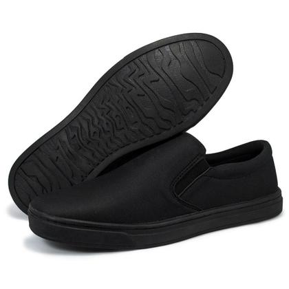 Imagem de Tênis sapatenis slip on masculino sola preta