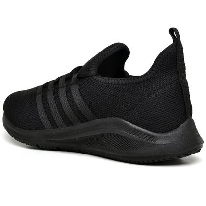 Imagem de Tênis Sapatênis Sneake Masculino Preto Sola Preta