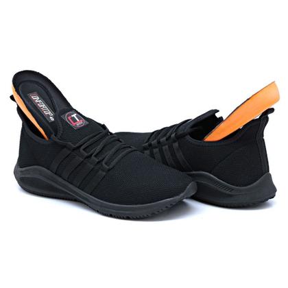 Imagem de Tênis Sapatênis Sneake Masculino Preto Sola Preta