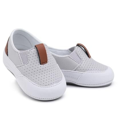 Imagem de Tênis Sapatinho Bebê Masculino Para Batizado Do 14 Ao 19 Com Cadarço Estiloso