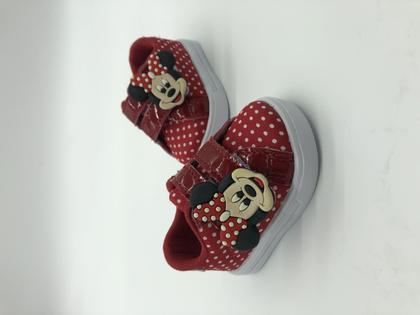 Imagem de Tênis Sapatinho Infantil Bebê Miney Com Bolinhas Vermelho