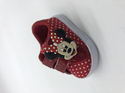 Imagem de Tênis Sapatinho Infantil Bebê Miney Com Bolinhas Vermelho