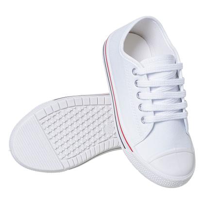 Imagem de Tênis Sapatinho Star Teen Unissex Meninas é Meninos Festa Casual Confortável Escolar SI11 - Branco - 25/26