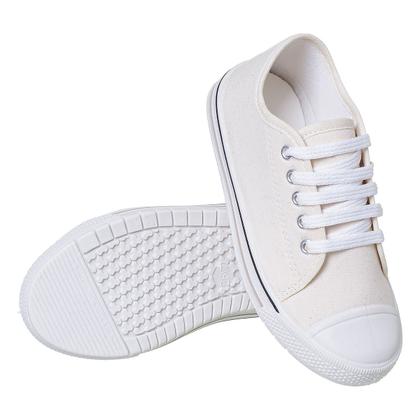 Imagem de Tênis Sapatinho Star Teen Unissex Meninas é Meninos Festa Casual Confortável Escolar SI11 - Marfim - 33/34