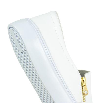 Imagem de Tênis Sapato Feminino Zíper Baixo Confortável  Sapatenis Calce Facil