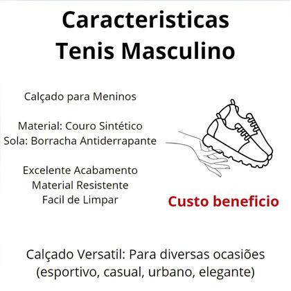 Imagem de Tenis Sapato Para Meninos Escolar Infantil Lançamento Antiderrapante Dia a Dia Top
