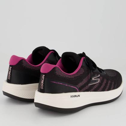 Imagem de Tênis Skechers Go Run Pulse 2.0 Feminino Preto e Rosa